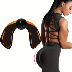 Rechargeable EMS Hip Trainer & Butt Lifting Muscle Stimulator for Men & Women, Portable TENS Massager with Remote & Extra Electrode Pads for Full Body Toning, Soreness Relief, Home Fitness