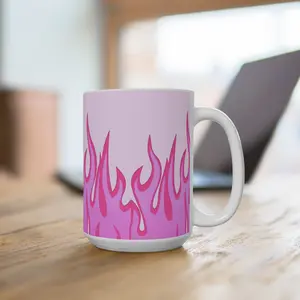 Pink Flames Mug 15oz