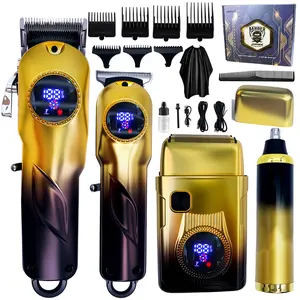 Men's Grooming Kit, Electric Shaver & Trimmer Set, Rechargeable Beard & Nose Hair Clipper, Professional Facial Beauty Tools