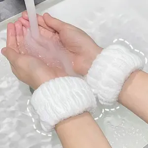 Wrist Bands for Washing Face, Microfiber Face Washing Wristbands, Arm Wrist Towels, Spa Face Wash Wristbands, Stretchy Absorbent Wash Band for Woman Children