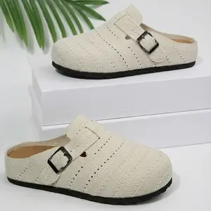 Women's Fashion Sandals Woven Mules Openwork Breathable Clogs Comfortable Daily Indoor Outdoor Shoes