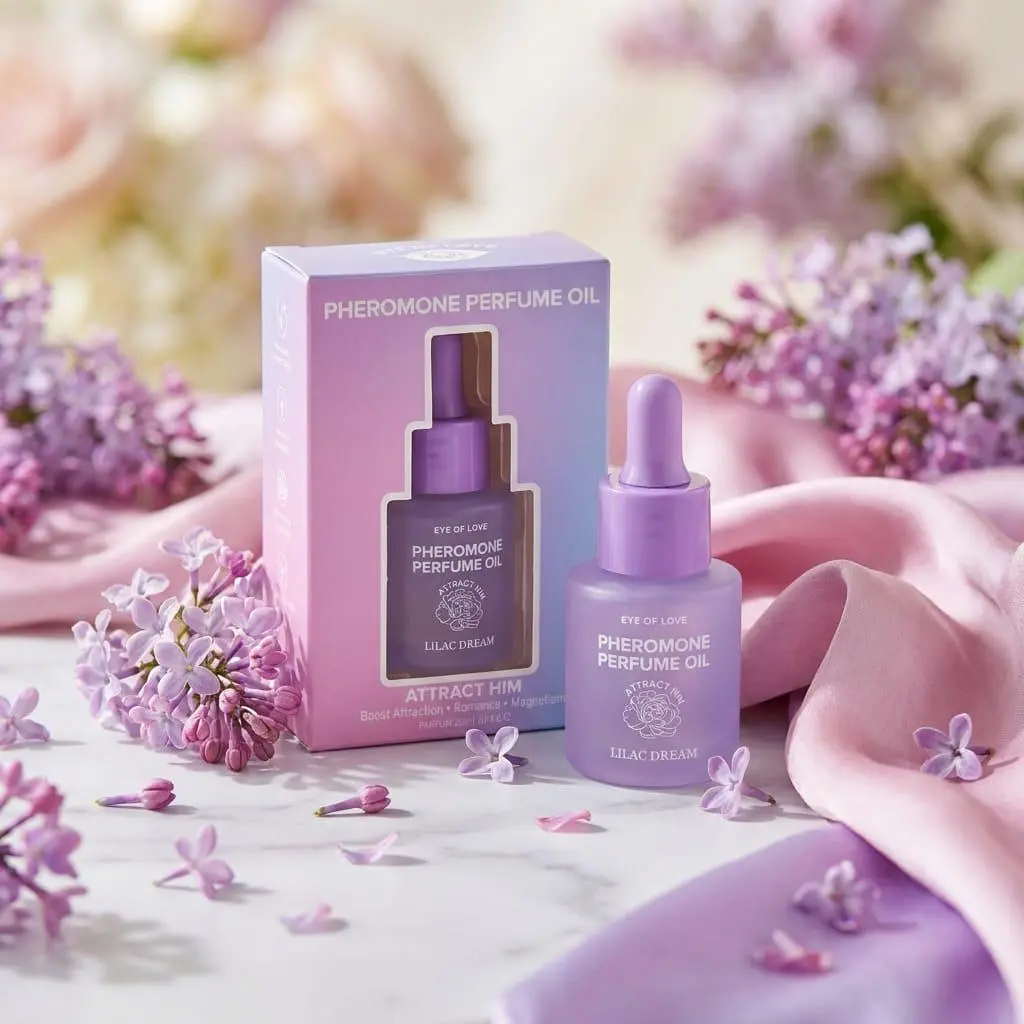 Eye of Love Pheromones Unisex Parfum Oil - 0.67 oz Glass Dropper Bottle, Lilac Dream Aromatic Beauty Perfume, Concentrated Unisex Fragrance, Aromatic Unisex Fragrance