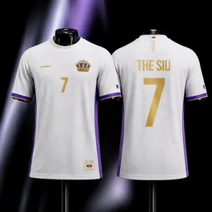 Portugal National Soccer Jersey #7 Ronaldo – White Gold Football Shirt, Stylish Fan Apparel, Lightweight Athletic Performance Top