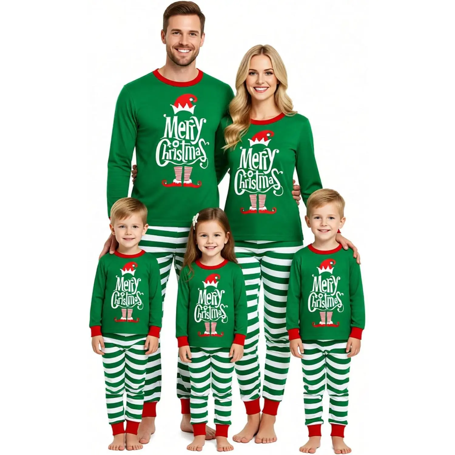 Cotton Long-Sleeve Pajama Sets, Family Matching Loungewear Clothes Day