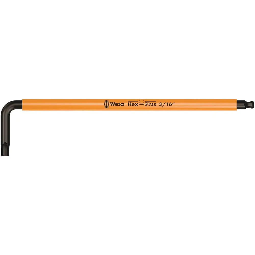 WERA 05022634001 950 SPKL HEX-PLUS SW 3/16" BRIGHT ORANGE LONG ARM HEX KEY