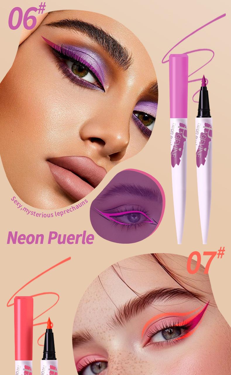 8 Color Liquid Eyeliner Set, Waterproof Smudge Proof Matte Eyeliner with Christmas Tree Tip, Quick Dry Smooth Ink, Long Lasting No Crease, Neon Liner for Bold Graphic & Winged Eye Looks, Perfect for Daily, Festival & Party Makeup        ， 。
