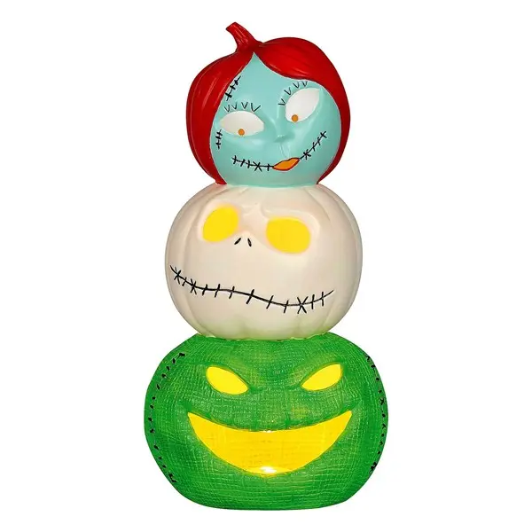 Jack, Sally and Oogie Boogie Light Up Pumpkin Decoration