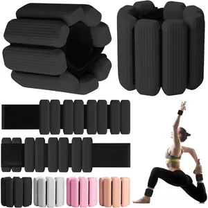 Wrist Weights, 2Pack Adjustable Wearable Wrist Ankle Weights for Women/Men, Silicone Wrist Bangles for Walking, Yoga, Pilates, and Gym, Arm & Leg Workout, 2lb