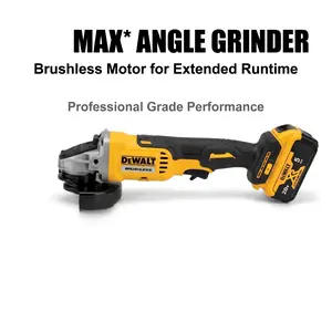 DeWalt DCG405-125 cordless angle grinder Max XR Brushless 9000 RPM (800W) High Speed Power for Weld Grinding and Beveling job site metal grind cordless tool