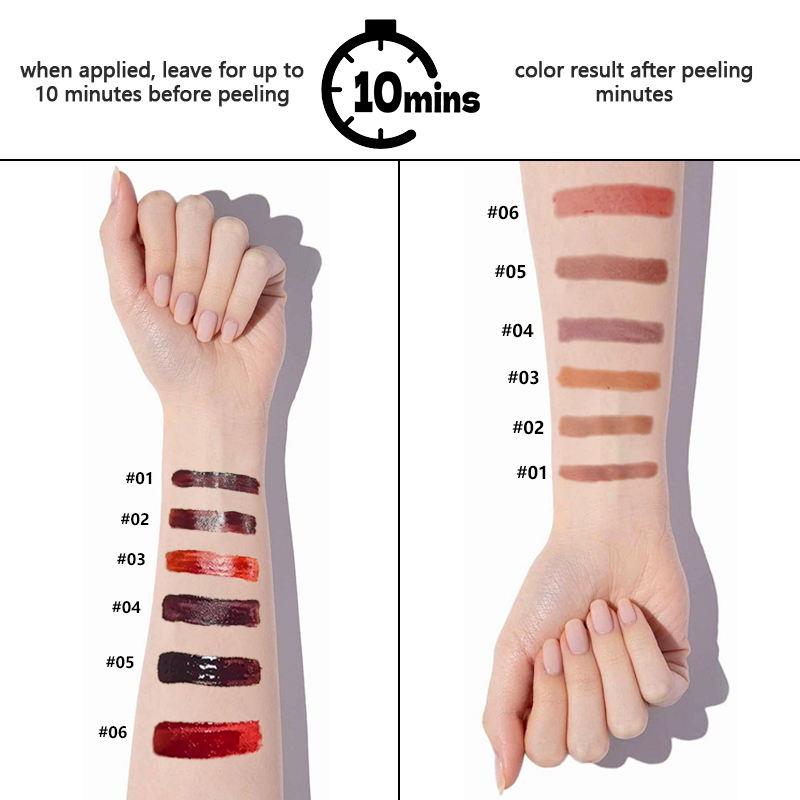 Tear-Off Matte Lip Stain Tattoo Dyed Lip Tint Peel-Off Liquid Lipstick Waterproof Lasting No Fading Lip Gloss #1 Glossy Cosmetic Makeup