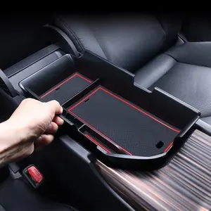 For Toyota Camry 70 XV70 2018-2023 Car Center Console, Car Console Organizer, Tidying Tray Kit Armrest Case Wallet Glasses Keys Card Phone USB Reserved Charging Cable Hole Sundries Layered Durable Storage Box For Your Vehicle Internal Accessories