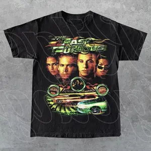 The Fast and The Furious, Street Racing Action Movie Tee, Vin Diesel, Paul Walker Graphic, Car Culture Film Merch Gift for Fan