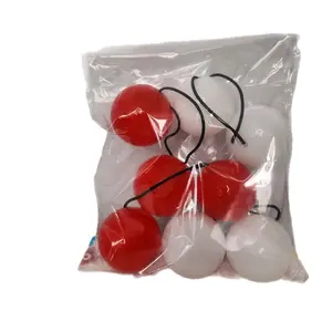 Abi Ball Hair Ties - 40mm Big Size, Assorted Colors in Clear Plastic Packaging
