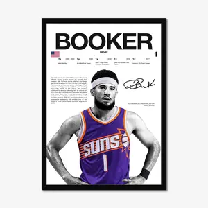 Devin Booker Hardline Series Poster - Phoenix Basketball Era Wall Art - Modern Aesthetic Room Decor - Gift for Him [UNFRAMED]