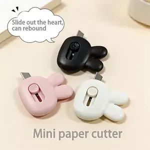 Cute Rabbit Craft Knife, Mini Portable Unboxing Tool, Cartoon Cute Student Stationery, Safe Hidden Blade, Small Opening Knife
