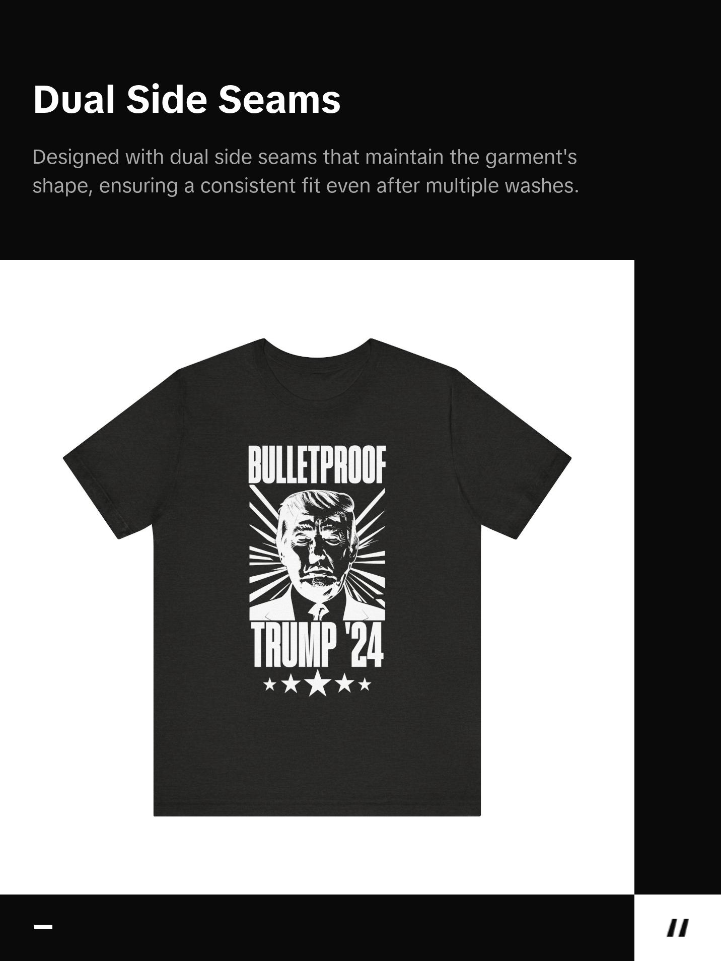 Bulletproof - Trump 24 - White Logo - Unisex Jersey Short Sleeve Tee Bulletproof - Trump 24 - White Logo - Unisex Jersey Short Sleeve Tee