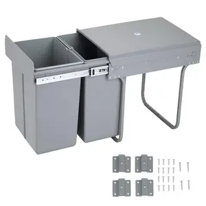40 L Dual Compartment Under Counter Kitchen Cabinet Pull-Out