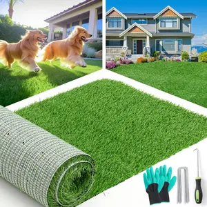 Synthetic Artificial Turf, Artificial Grass for  Potty with Drainage Holes,  Grass Rug for Garden Landscape Balcony Patio Backyard Decoration, 3  x 5