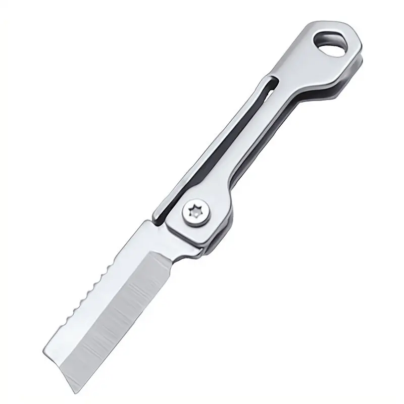 Portable Pocket Knife Mini Stainless Steel Folding Blade Keychain, Sharp Utility Tool for Home Outdoor Camping Travel, Compact Design, Lightweight Tools, Versatile Tool, Outdoor Tools, Portable Knives