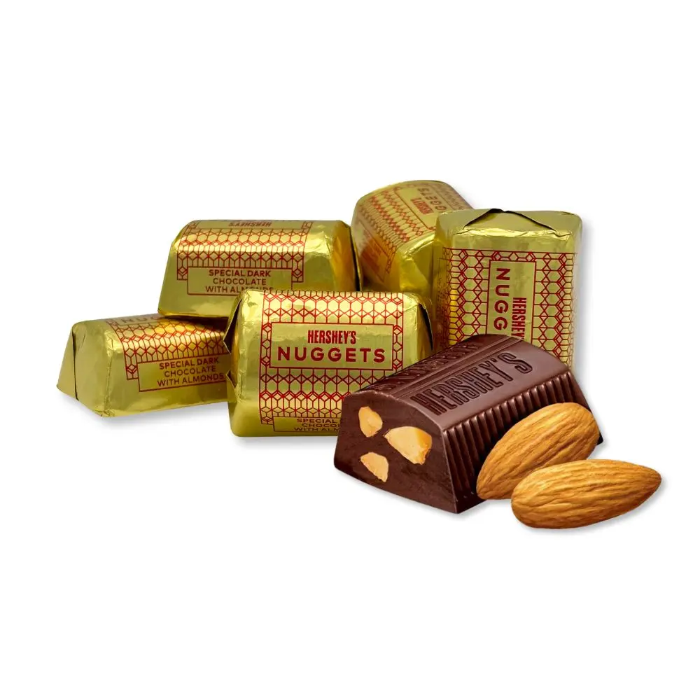 Hershey's Nuggets Special Dark Mildly Sweet Chocolate with Almonds – Bulk Value Bag