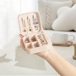 Small Jewelry Box, Travel Portable Jewelry Case for Ring, Pendant, Earring, Necklace, Bracelet Organizer Storage Holder Boxes, Gifts Box for Girls and Women -Jewelry Making Display & Packaging Supplies