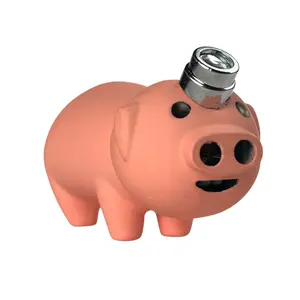 Butane Kitchen Torch (Fuel not Included) Cute Piggie Wiggie Design, Windproof Torch, Adjustable Flame Size, Refillable, Torch for Cooking, Kitchen, Candles