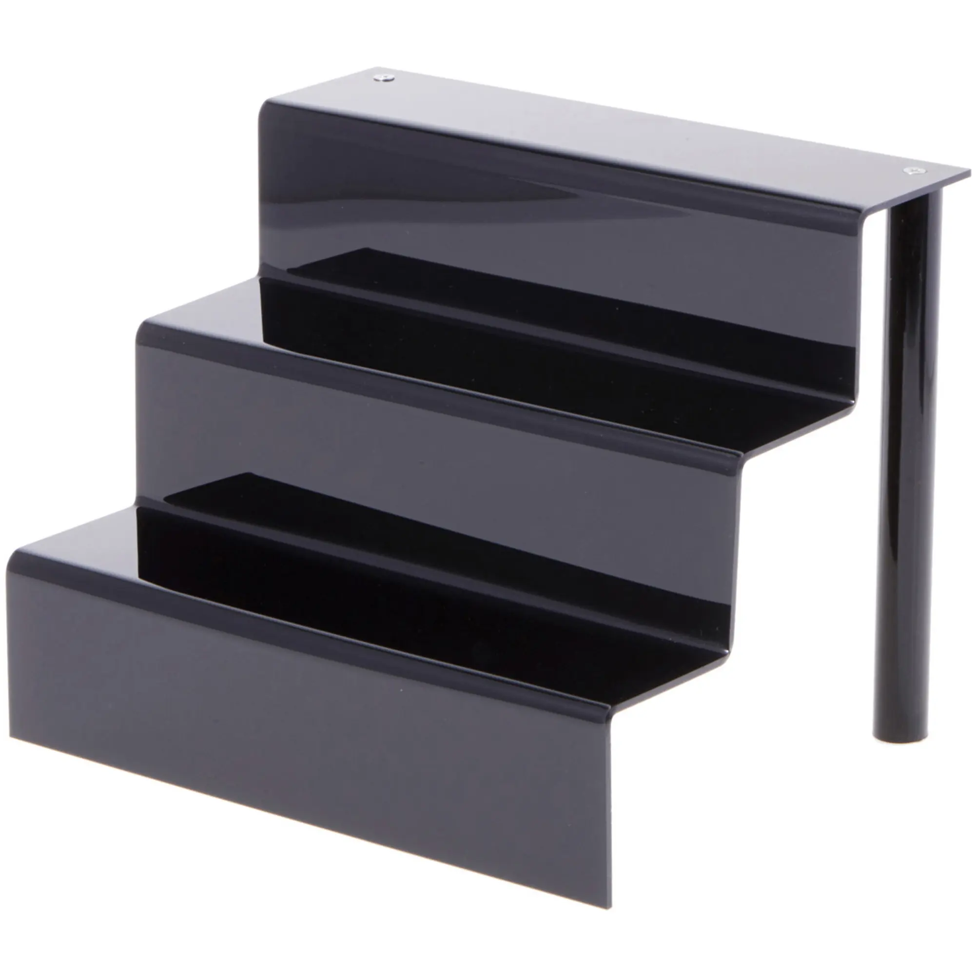 Plymor Black Acrylic 3-Step Display Stairs
