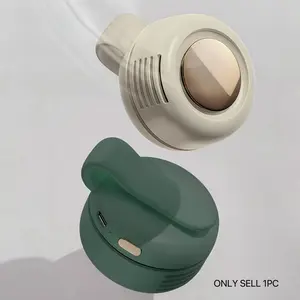 Portable small fan button type，Small lazy hand-held leafless rechargeable electric fan with hanging neck，Summer fan, suitable for gifts.