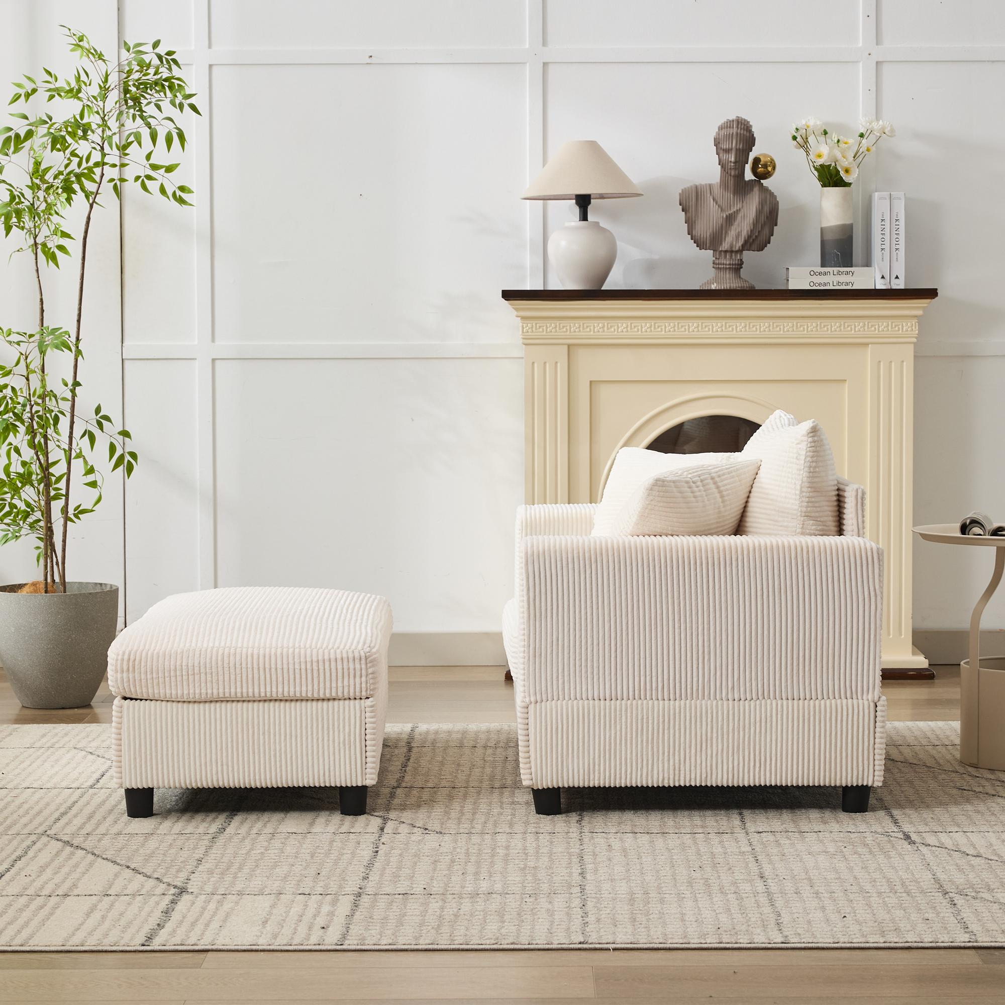 【Sub 1 packages】Niccae Chaise Lounge Chair with Removable Storage Ottoman Accent Sofa Bed Upholstered Sleeper Couch Bed with Pillows, Modern Deep Seat Upholstered Armchair for Living Room, Bedroom 【Sub 1 packages】Niccae Chaise Lounge Chair with Removable Storage Ottoman Accent Sofa Bed Upholstered Sleeper Couch Bed with Pillows, Modern Deep Seat Upholstered Armchair for Living Room, Bedroom