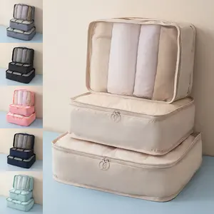 3PCS Luxury Minimalist Multi-Function Travel Storage Cubes - Multi-Size Compartments, Breathable Mesh Clothing Organizer, Durable Zippers, Stretchable Fabric, Zip Closure for Business Travel, Weekend Trips, Women's Luggage Space-Saving Accessory