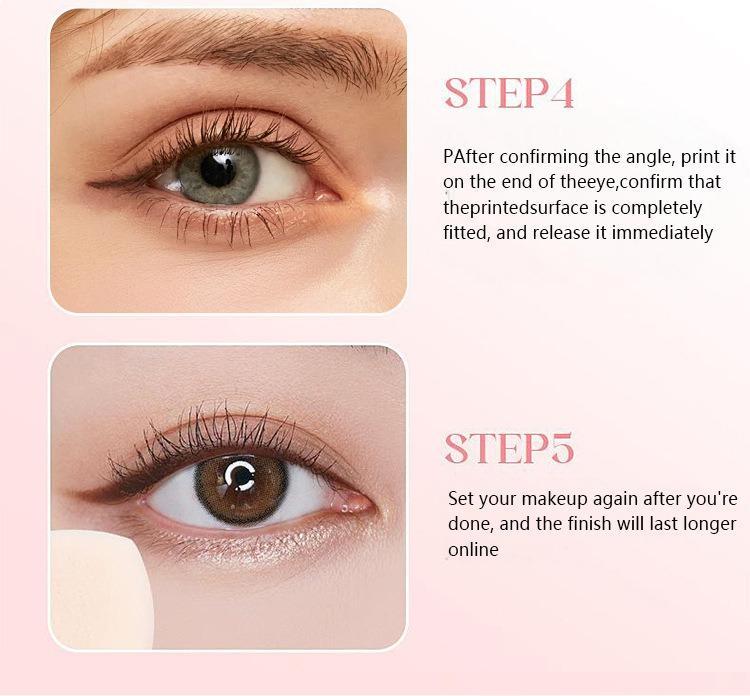 【Buy two get one free】Rotating Winged Eyeliner Stamp Pen Dual-Head Design for Precise Cat Eye & Winged Liner Waterproof Smudge-Proof