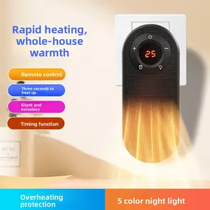 Mini Heater with Colorful Lights for Office Desk, Small Sun for Home Use, Portable Wall-Mounted Heating Device