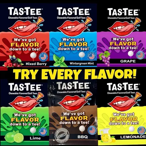 Tas-Tee Variety 4 Packs (24 flavored golf tees) Golf Supply Golf Gear