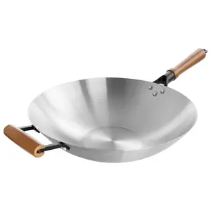 Oster Sangerfield 14 in Stainless Steel Flat Bottom Wok