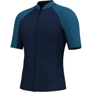 Men Wetsuit Top, Mens Short Sleeve Wet Suit Neoprene Jacket 2mm Front Zipper Wetsuits Shirt Cold Water Swim Scuba Diving Surfing Snorkeling