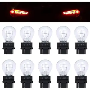 10 PCS 3157 Tail Light Bulb, Miniature 4157 Brake Light Bulb, Waterproof 3157 4157 Turn Signal Bulb, Automotive Side Marker Tail Light Replacement for Truck SUV Car (White)