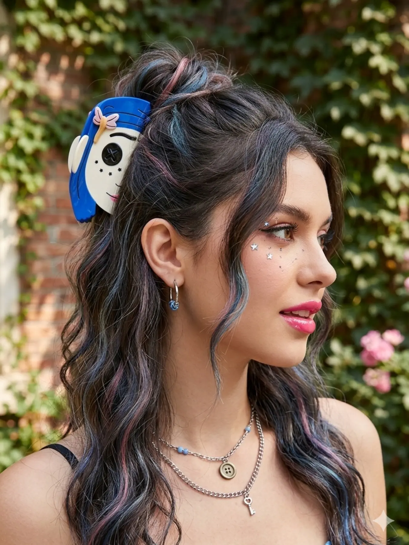 Sweet Cool Cartoon Hair Claw Clip, Coraline Hair Accessory, Versatile Acetate Shark Clasp, Casual Style, Prom Mom Hair Clip Original, All Seasons, Fun Hair Clips