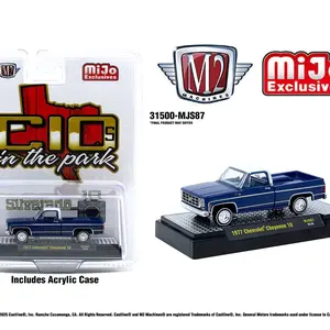 M2 Machines 1:64 1977 Chevrolet Cheyenne 10 Blue C10s In The Park MiJo Exclusives Limited Edition 31500-MJS87