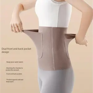 Warm Lumbar Support Belt (Dual-Pocket Design, Supports Waist/Belly/Stomach, Unisex & Postpartum-Friendly)