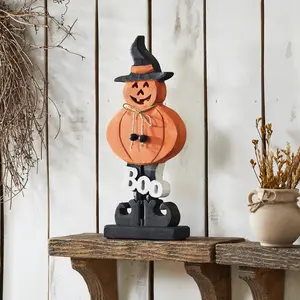 Boo Wooden Jack-O-Lantern