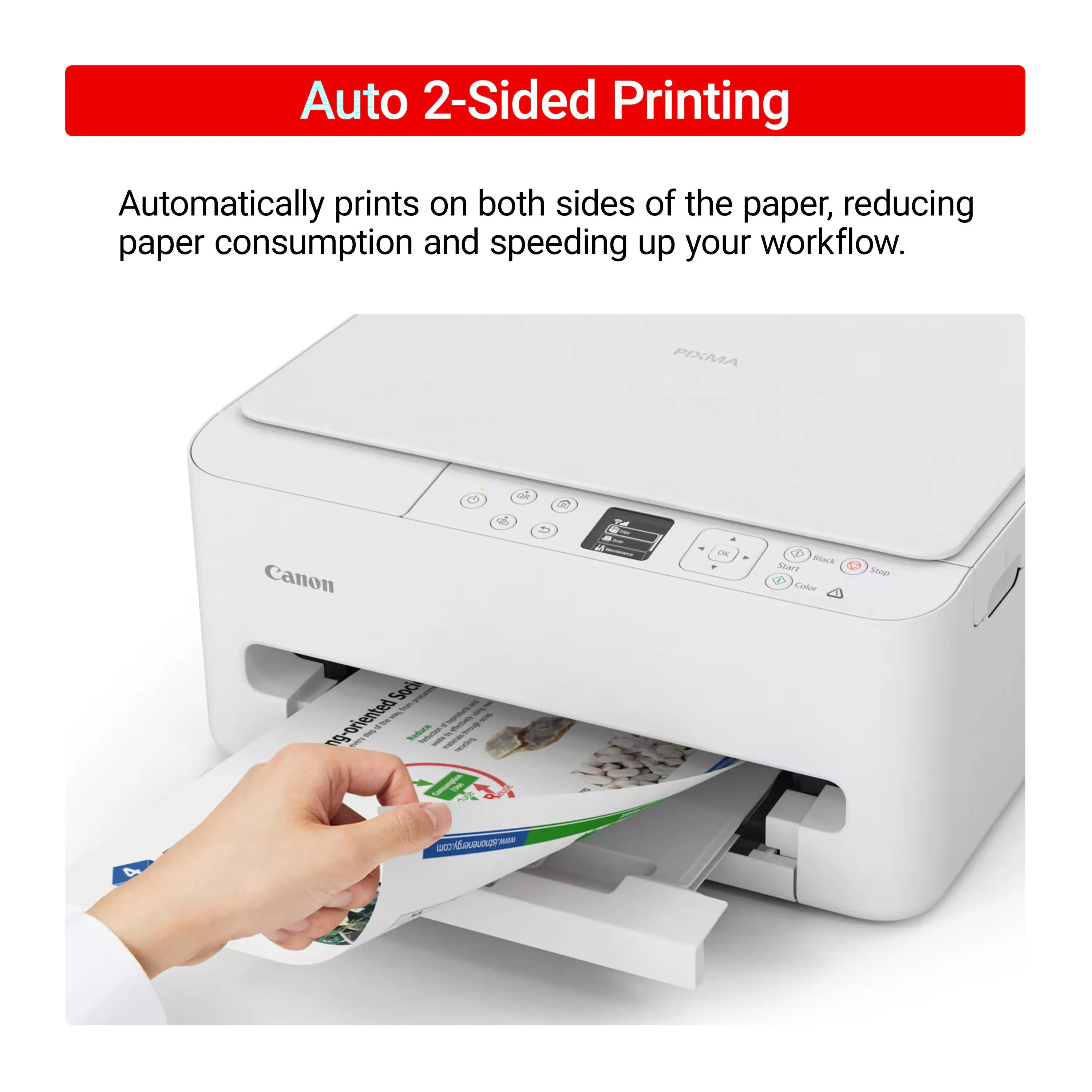 Canon - PIXMA TS6520 Wireless All-In-One Inkjet Printer - White