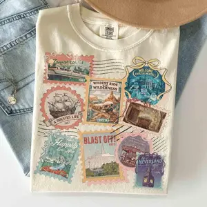 Comfort Theme Park Stamp Retro Shirt, Vintage Wildest Ride Happily Ever After Land Tee, WDW Castle Family Trip Matching Shirts