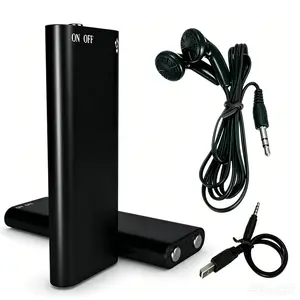 Professional Ultra-Thin Tiny HD Digital Voice Recorder - 4-32GB Storage, Sound-Activated, Noise Reduction, 8GB MP3 Player Functionality