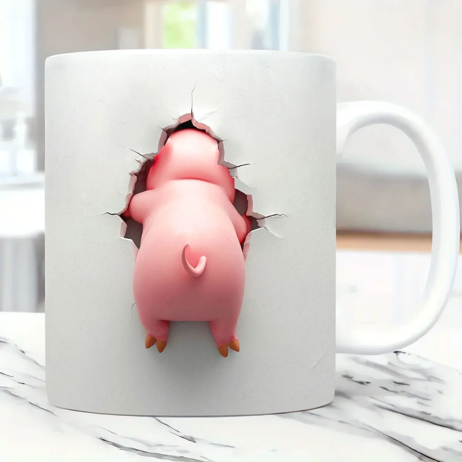 A 3D Pig Design Ceramic Coffee Mug, 11 Oz Decorative Porcelain Mug for  Christmas, Thanksgiving, Office, Birthdays - Christmas Themed Drink Mug for  Hot And Cold Drinks. - TikTok Shop