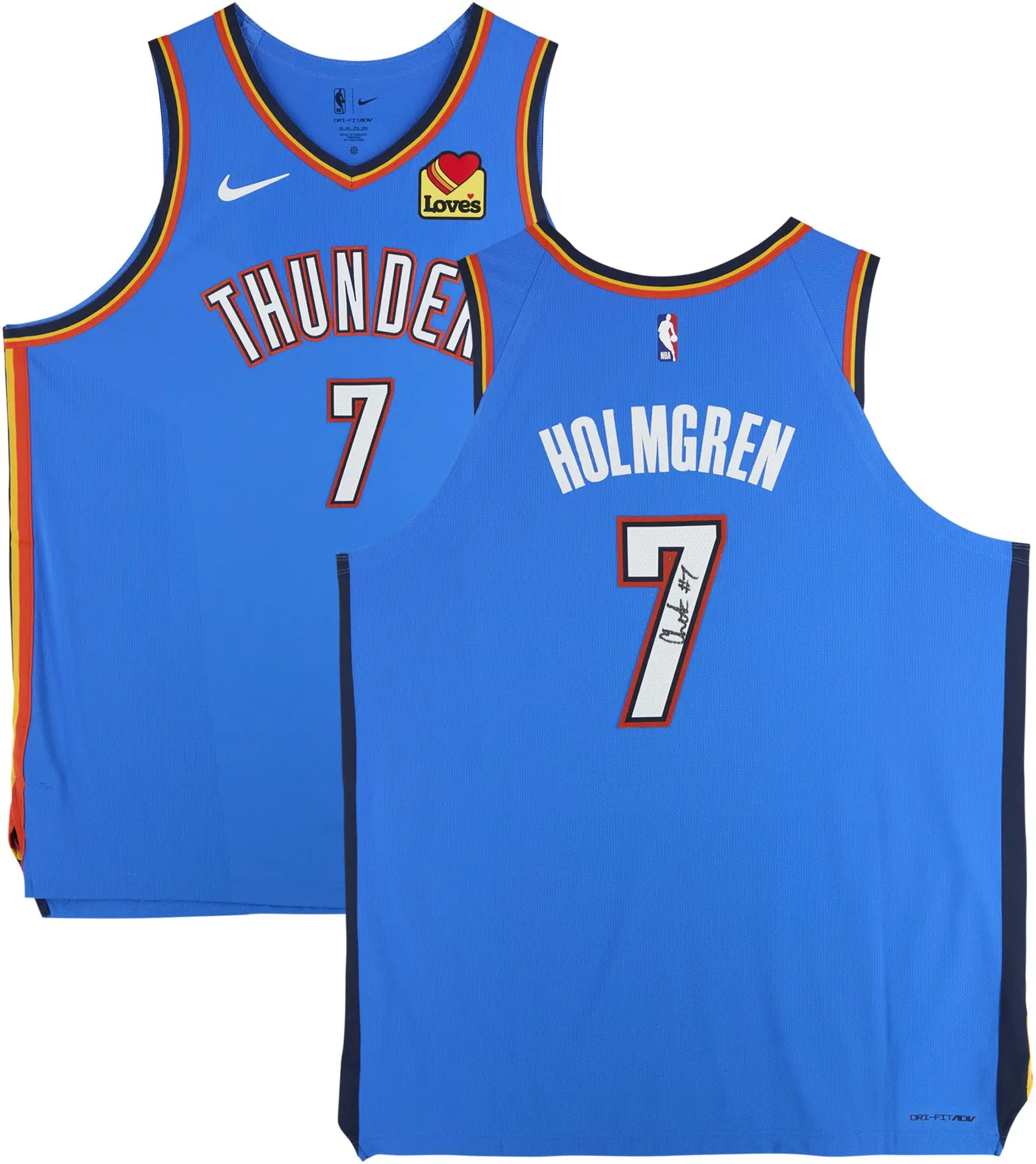 Chet Holmgren Oklahoma City Thunder Autographed Nike Blue Icon Authentic Jersey - Fanatics Authentic Certified