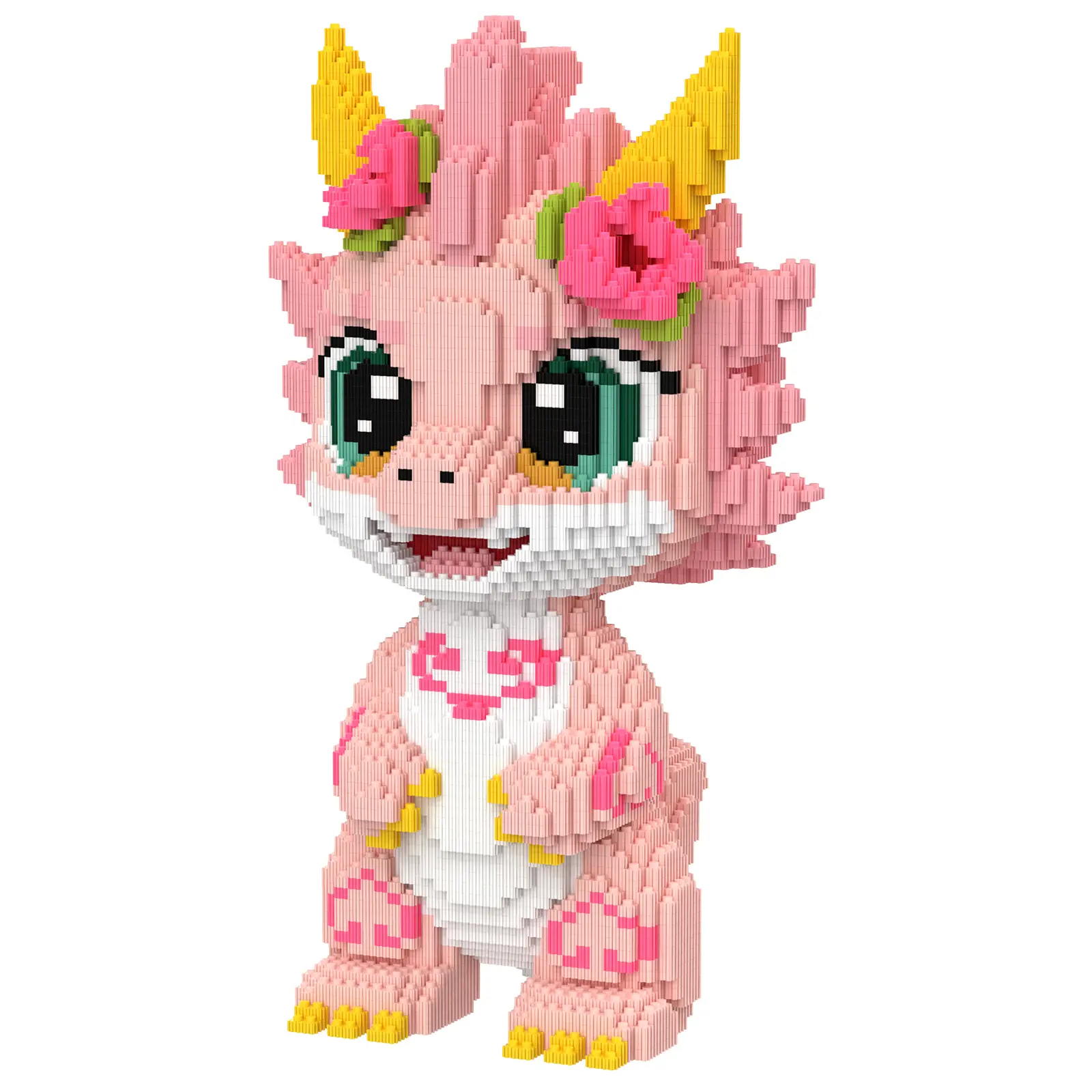 Blossom Dragon Building Blocks Set (9,833 Pcs) 3D Micro Building Block Model, Fantasy Floral Collectible & Unique Display Gift for Adults & Teens | YaoYaoPlay
