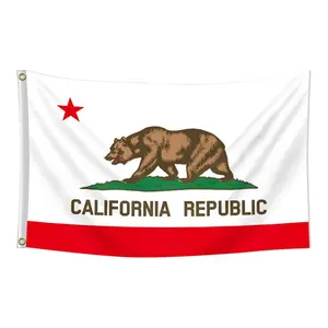 1pc, California USA STATE Flag, 3x5ft (90*150cm), 2 Grommets, One-side Print, Vivid Color, for Party, Activities, Business, Bar, School, Office, Sports Events, Festival, Patriotism, Decoration, Wall Decor Flags