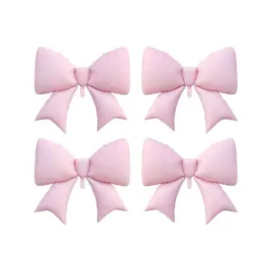 4pcs Pink Bow Balloons, Oversized Bow Foil Balloons, Giant Pink Bow Balloons, Suitable For Cute Birthday Parties/Pink Bachelorette Parties, Bridal Engagements, Wedding Anniversaries, Party Gifts
