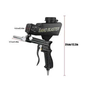 Pneumatic Sandblasting Gun, Small Handheld Portable Home Use Tool for Metal Cleaning, Renovation and Rust Removal, Efficient (Tools & Hardware Power Spray Gun), Metal Rust Removal