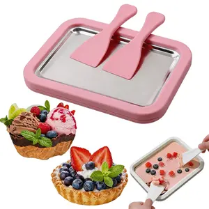 Ice Cream Roll Maker for Kids, Rolled Ice Cream Maker with Scrapers, Easy Bake Ice Cream Maker at Home for Making Rolled Ice Cream Soft Serve Slushies Frozen Yogurt Sorbet and Gelato, 2026 New Upgrade